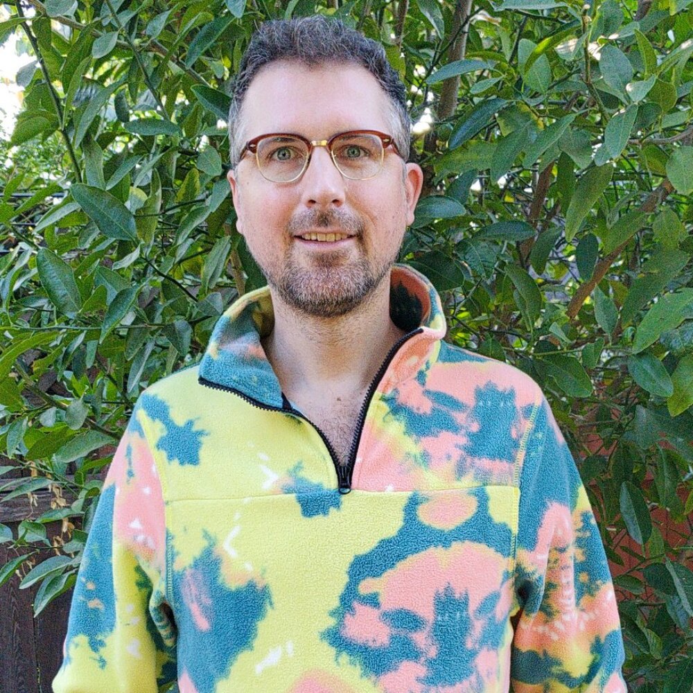 Neon Riot fleece jacket coat tie dye neon yellow mauve pink slate navy blue